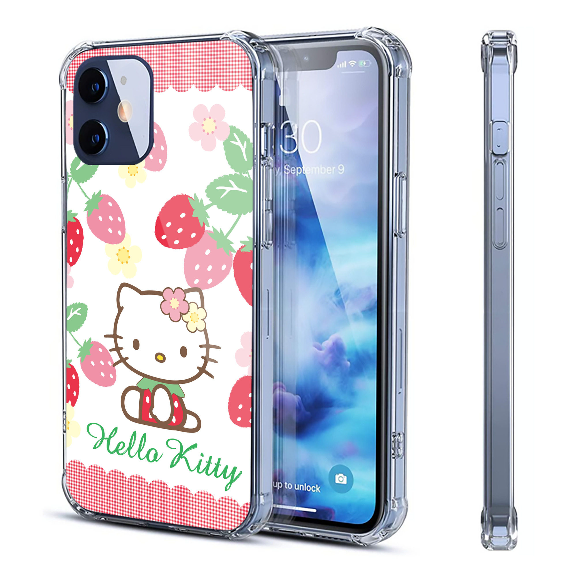 （画像用） Hello Kitty ハローキティ 【iPhone 12シリーズ対応】透明スマホケース（クリアソフトケース）